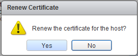 Confirm ESXi renew certificate