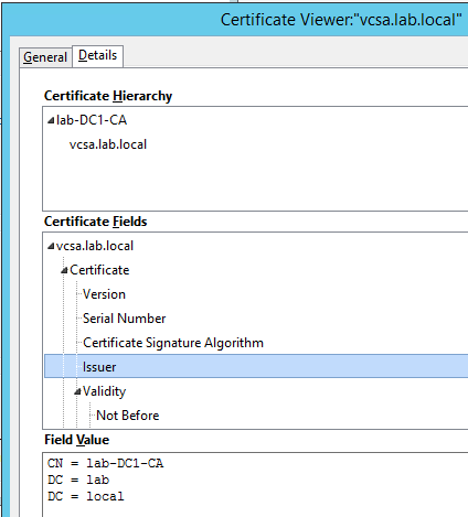 vCenter Certificate Hierarchy vCenter Certificate Hierarchy