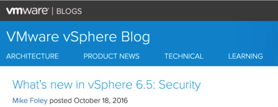 What's new in vSphere Security